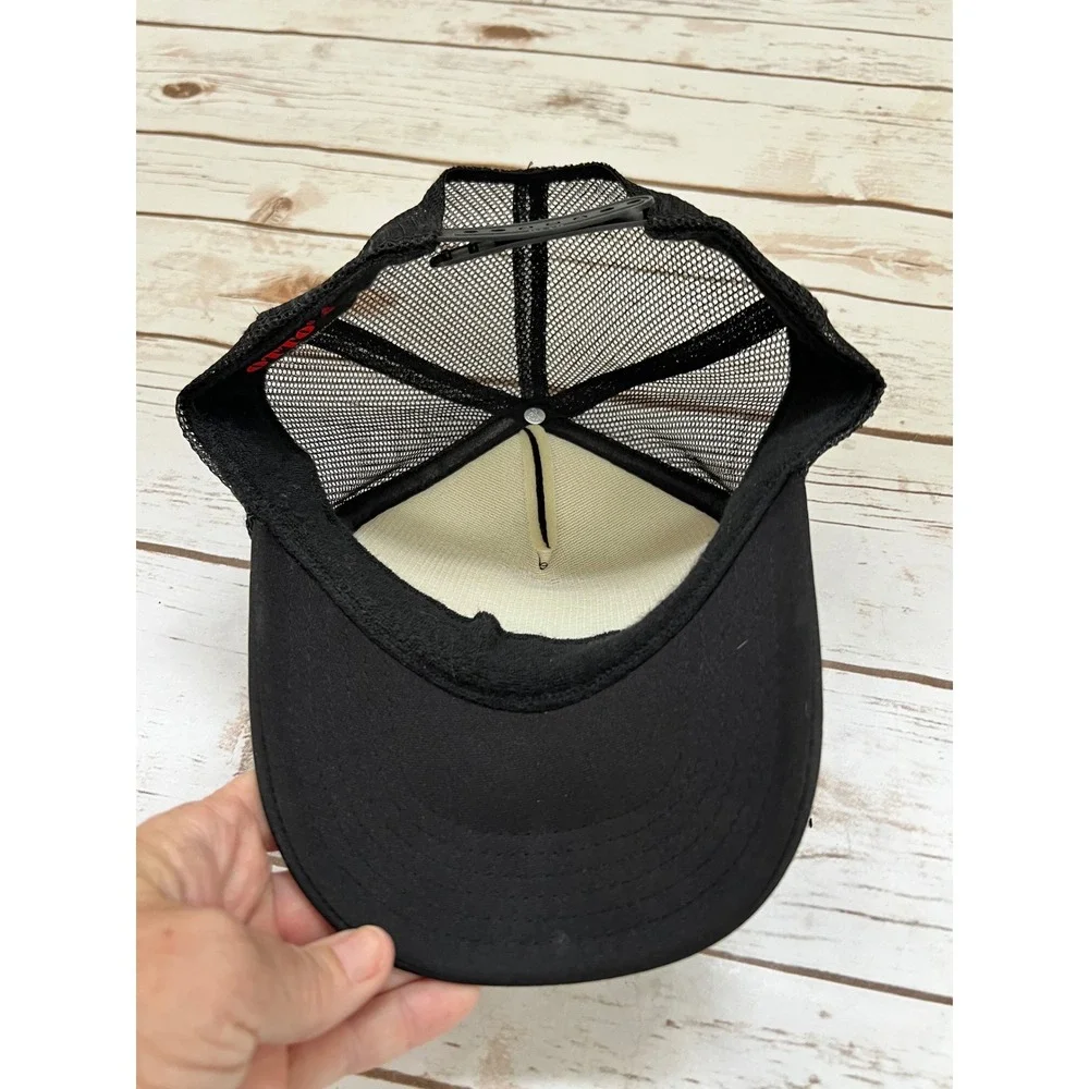 Quiksilver Trucker Hat Black Surf Camp Wave Mesh Snapback OSFM